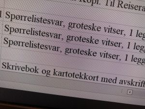 Skjermbilde av database